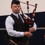 Bagpipes  playing before pulling out of depot in Vancouver