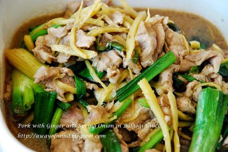 Pork with Ginger and Spring Onion in Bulgogi Sauce