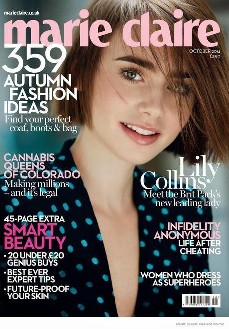 LILY COLLINS IN MARIE CLAIRE UK STORY BY DAVID ROEMER