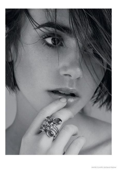 LILY COLLINS IN MARIE CLAIRE UK STORY BY DAVID ROEMER