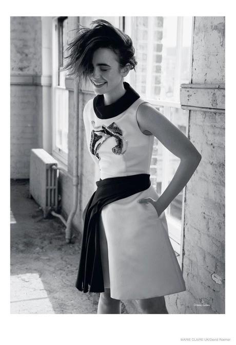 LILY COLLINS IN MARIE CLAIRE UK STORY BY DAVID ROEMER