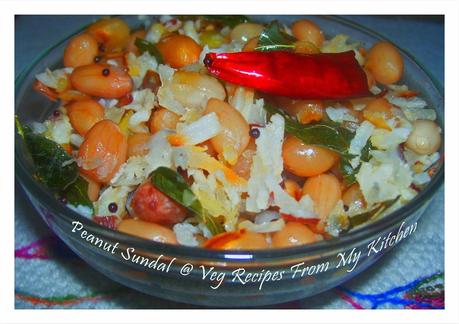 Navratri Vrat special: Peanuts Sundal,Navratri, Vrat.veg recipes from my kitchen special,south indian,Peanuts,coconut, Sundal