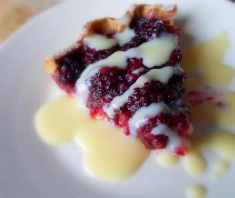 Fresh Blackberry Tart with Spiked Creme Anglaise