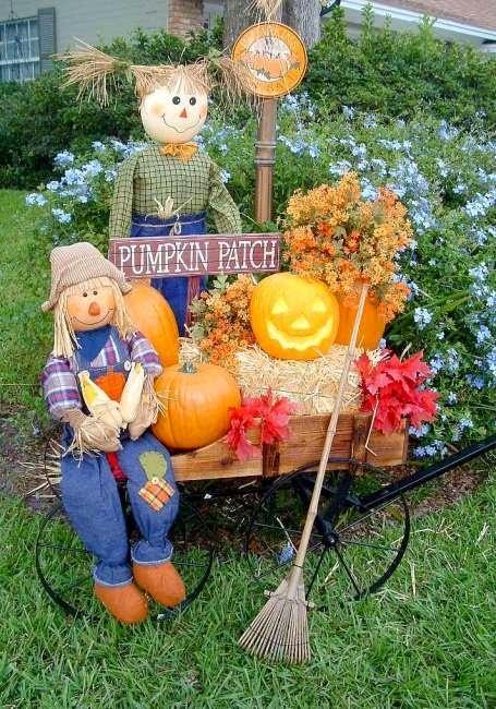 Fall Harvest With Scarecrows