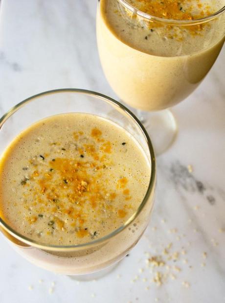 Turmeric Banana Smoothie with Ginger