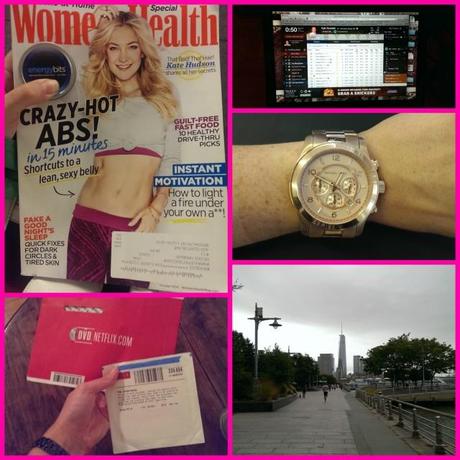 new magazines, drafting my NFL fantasy team (first time ever!), buying myself pretty gifts, views while on the run (visiting the Freedom Tower on 9/11), Netflix!