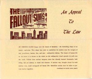 Fallout Suits brochure, 1958.