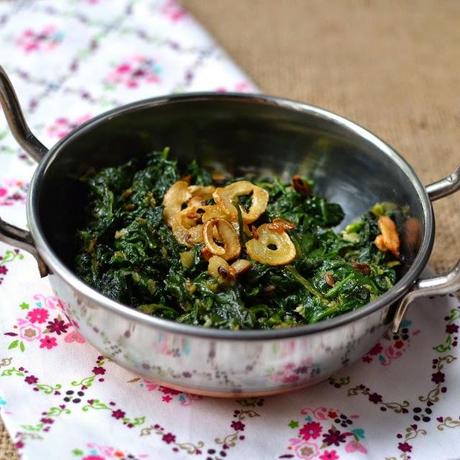 Nepali Curried Spinach (Saag)