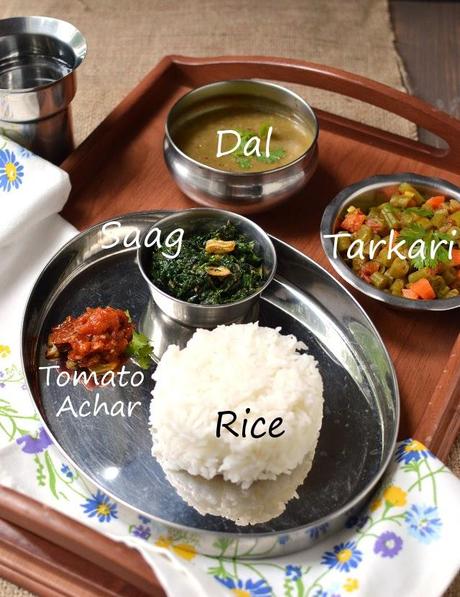 Nepal -- Simple Vegetarian Thali (Recipes)