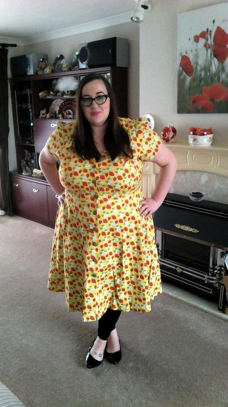 Floral Field Day Dress in Strawberries