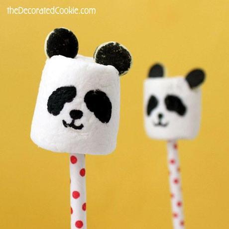 Panda marshmallow pops by Meaghan