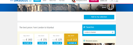 Planning my trip to Istanbul  with  Amadeus.net