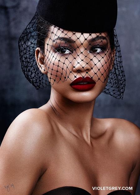 Chanel Iman x VIOLET GREY - photography was shot by Ben Hassett