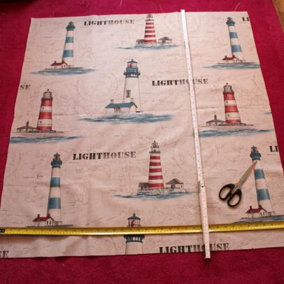 Oh, I do like to be beside the seaside ~ Nautical textiles & DIY roman blind