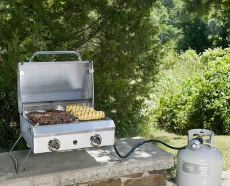 Portable Stainless Steel Gas Gril with Cover