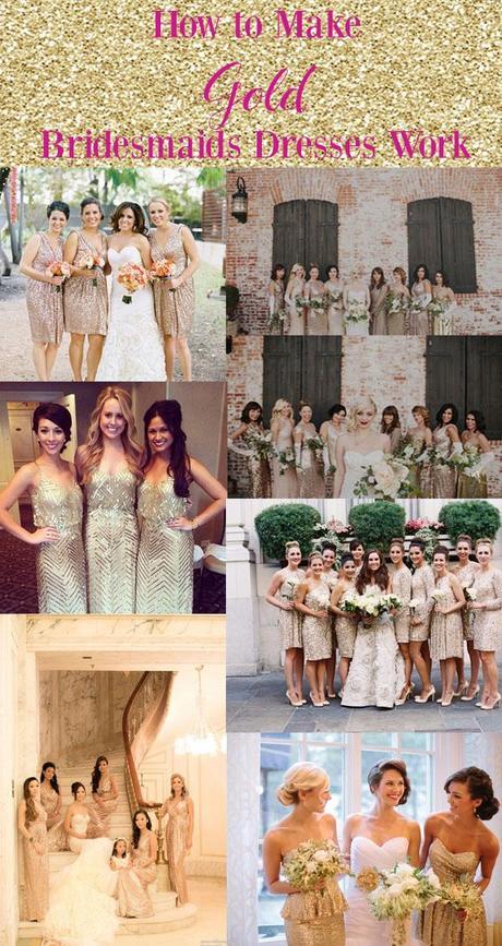 Gold Bridesmaids Dresses