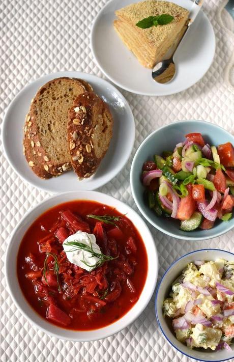 Russia -- A Simple Vegetarian Russian Meal