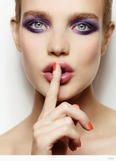 NATALIA VODIANOVA FOR ETAM MAKEUP AD CAMPAIGN