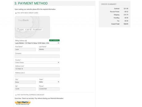 Payment Method page