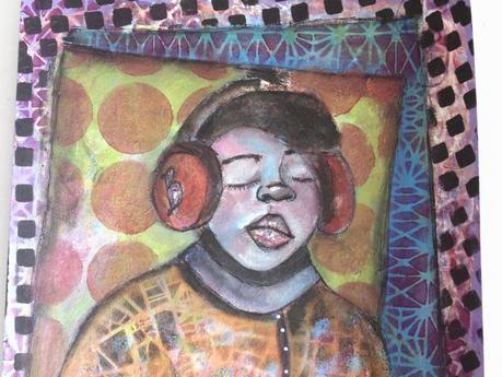 Listen - Mixed media art painting