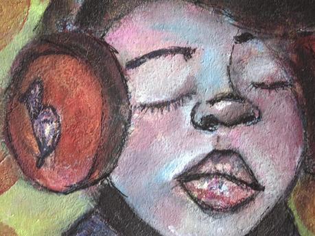 Listen - Mixed media art painting