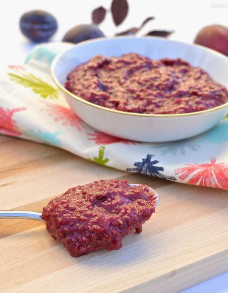 Plum and Coconut Chia Seed Jam (Paleo, Fruit)