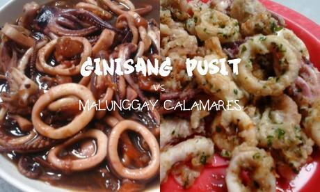 Ginisang Pusit and Calamares