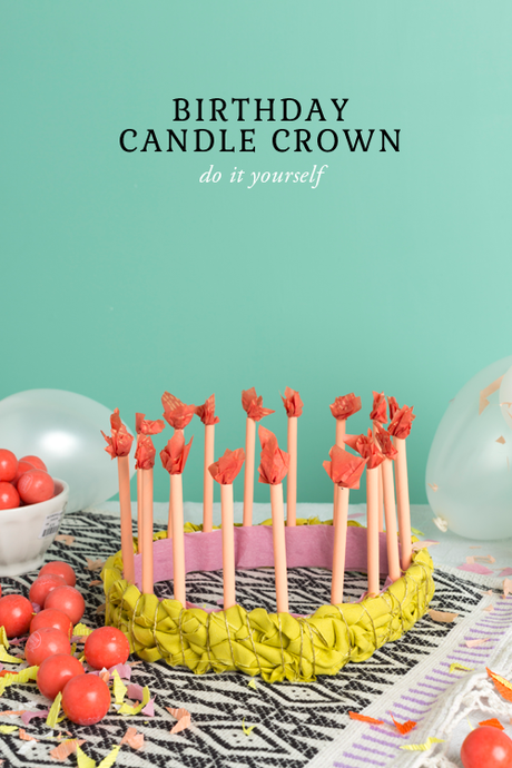 DIY birthday candle crown