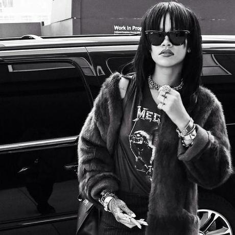 Rihanna Spotted Leaving Studio