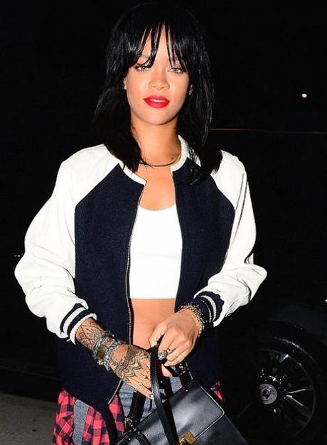 Rihanna Spotted Leaving Studio