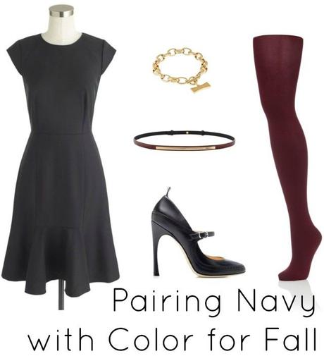 navy with burgundy merlot wine red color