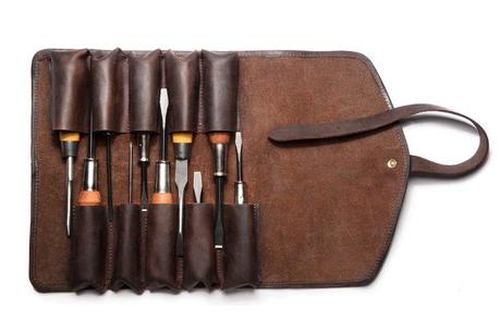 Vegetable Tanned Leather Tool Roll