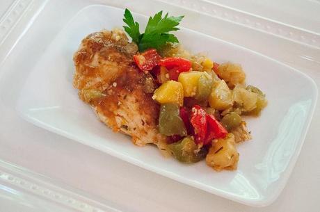 Sweet Hawaiian Chicken Breasts with Red Bell Peppers and Pineapple