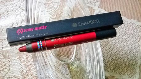 Chambor Extreme Matte Long Wear LipColour in Fiery Red