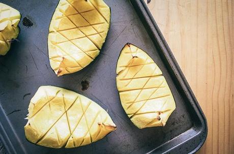 Acorn Squash with Barley and Goat Cheese