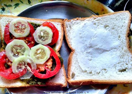 BOMBAY SANDWICH | VEGETABLE SANDWICH RECIPE | BREAD SANDWICH RECIPE