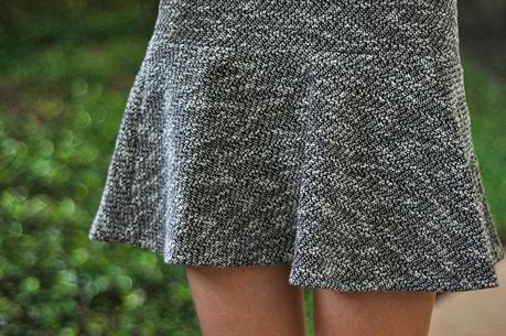 Loft tweed floppy skirt