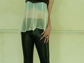 Top; Silk Chiffon PVC. Leggings: Stretch, Snake Print...