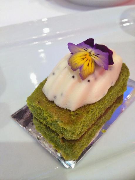 pistachio sponge cake for afternoon tea