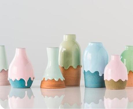 Covet: Drip Vases by Brian Giniewski Dipped Earthenware Vases At Gretel Home