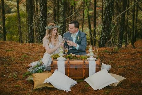 Woodland Wedding Shoot by Meant To Be and Lavara Photography - 12