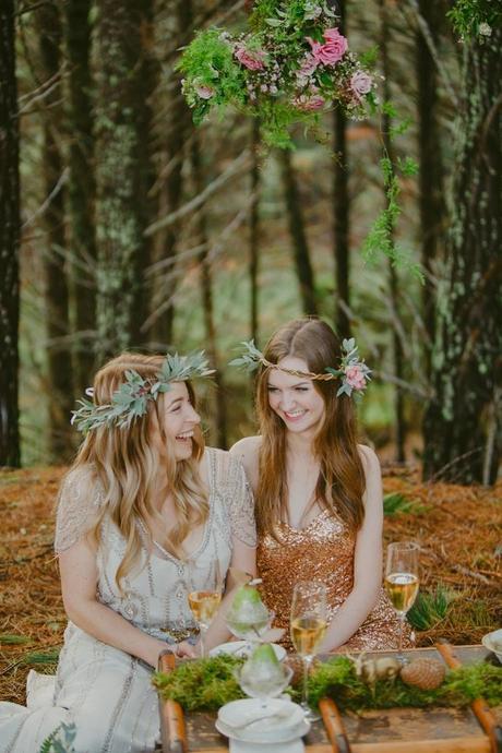 Woodland Wedding Shoot by Meant To Be and Lavara Photography - 44