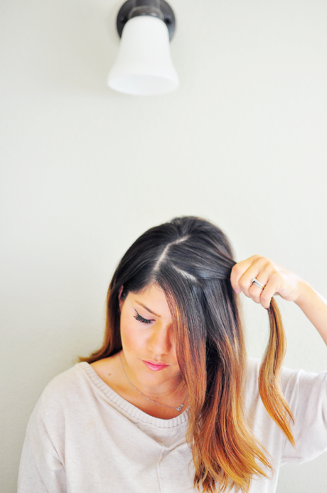 Messy Ponytail With An Accent Braid Tutorial