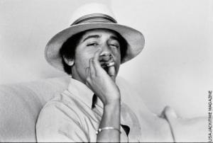 Obama smoking pot