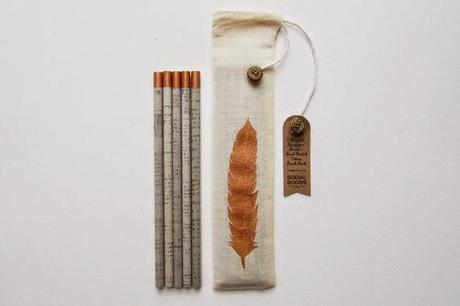 paper | recycled newspaper pencil sets