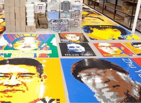 Ai Weiwei Alcatraz exhibition with portraits made of Legos