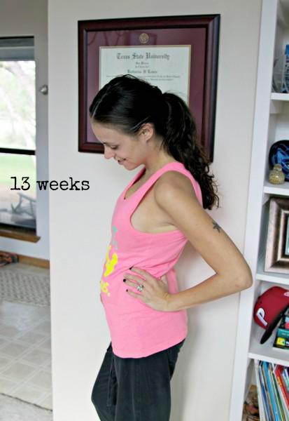 13 weeks baby bump