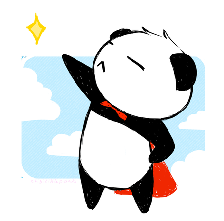 Pandaman sticker from Tiny Little Panda