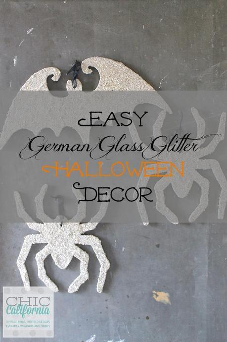 Easy German Glass Glitter Halloween Decor by Chic California