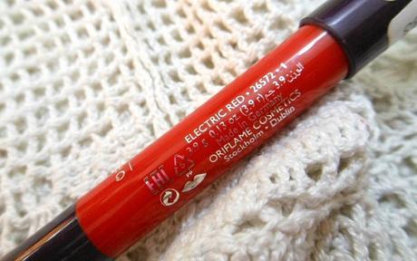 Oriflame Lip Impact Crayon Electric Red : Review, Swatch, FOTD